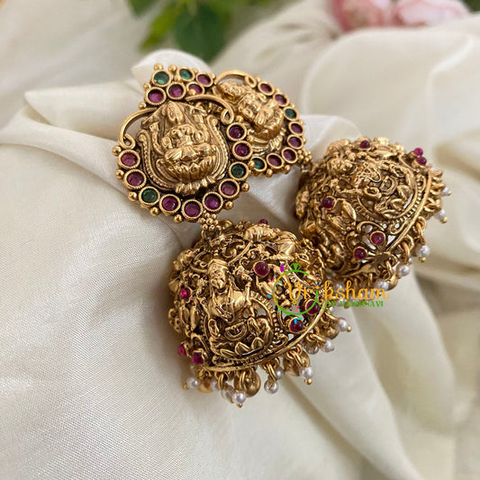 Gold Look Alike Lakshmi Jhumkas -G9129