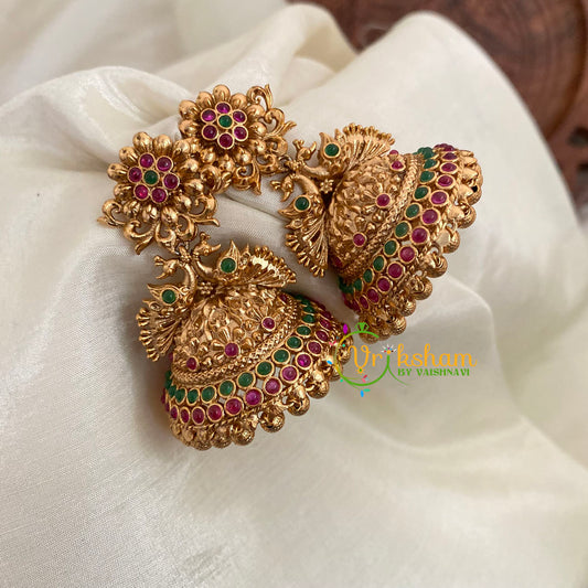 Premium AD Stone Jhumkas -Bridal Jhumkas -G9163