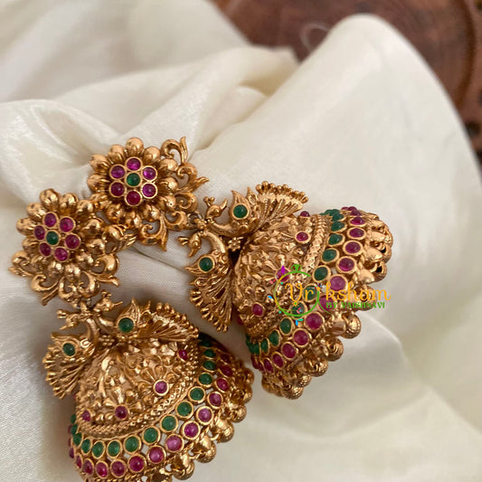 Premium AD Stone Jhumkas -Bridal Jhumkas -G9163