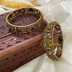 Festive Temple Bangles-Peacock-Green-G7892