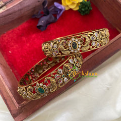 Festive Temple Bangles-Peacock-Green-G7892