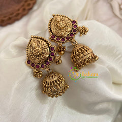 Red Gold Look Alike Lakshmi Jhumkas -G9128