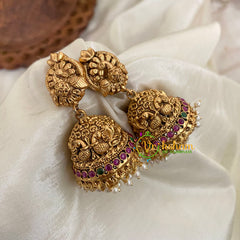 Premium Peacock AD Stone Jhumkas - G9142