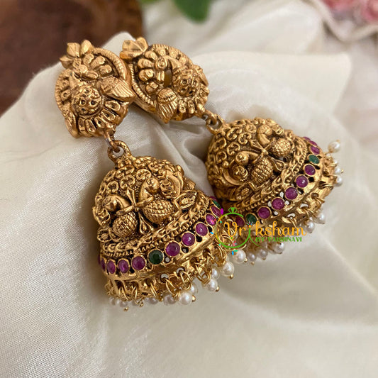 Premium Peacock AD Stone Jhumkas - G9142