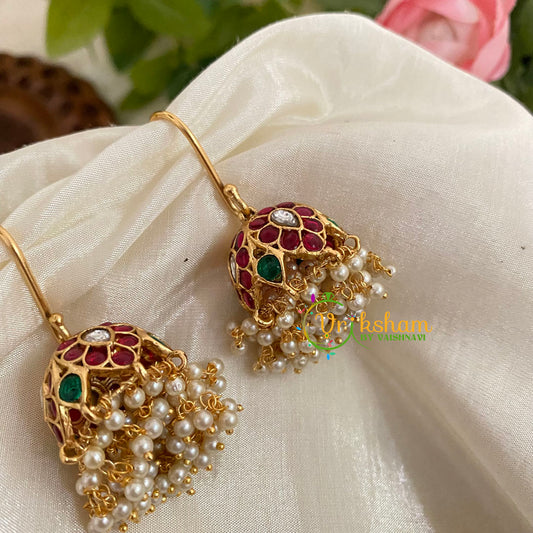 Gold Look Alike Hook Type Jhumkas -G9115