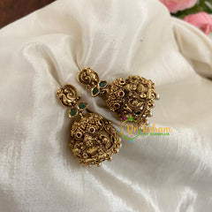 Premium Peacock AD Stone Jhumkas-Temple Jhumkas - G9133