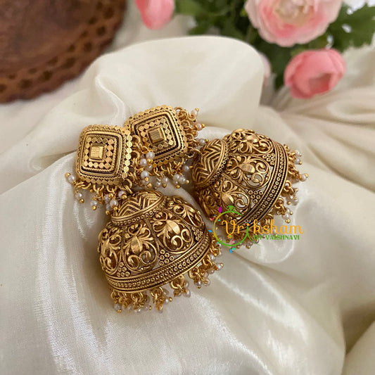 Premium Gold Look Alike Jhumkas -Bridal Jhumkas -G9158