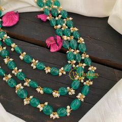 Layered Emerald Bead Malai -P007