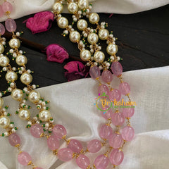Layered PInk Beads Malai-P014
