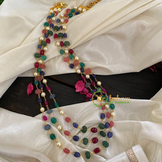 Multicolor Navarathna Beads Malai-P015