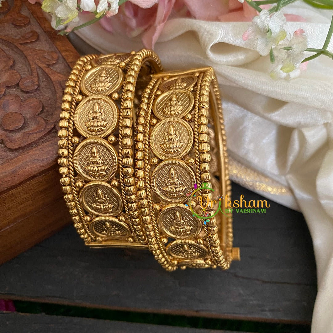 Lakshmi Coin Temple Bangles-Screw Type-G2935