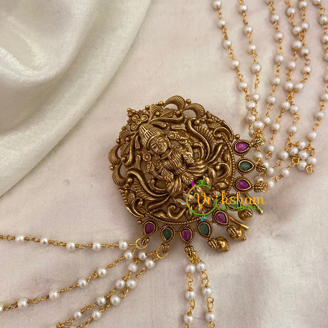 Temple Bun Billai with Side Chains -Lakshmi -G9228