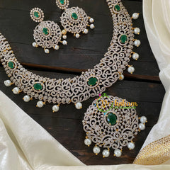 Bridal American Diamond Haram-Green-G6893