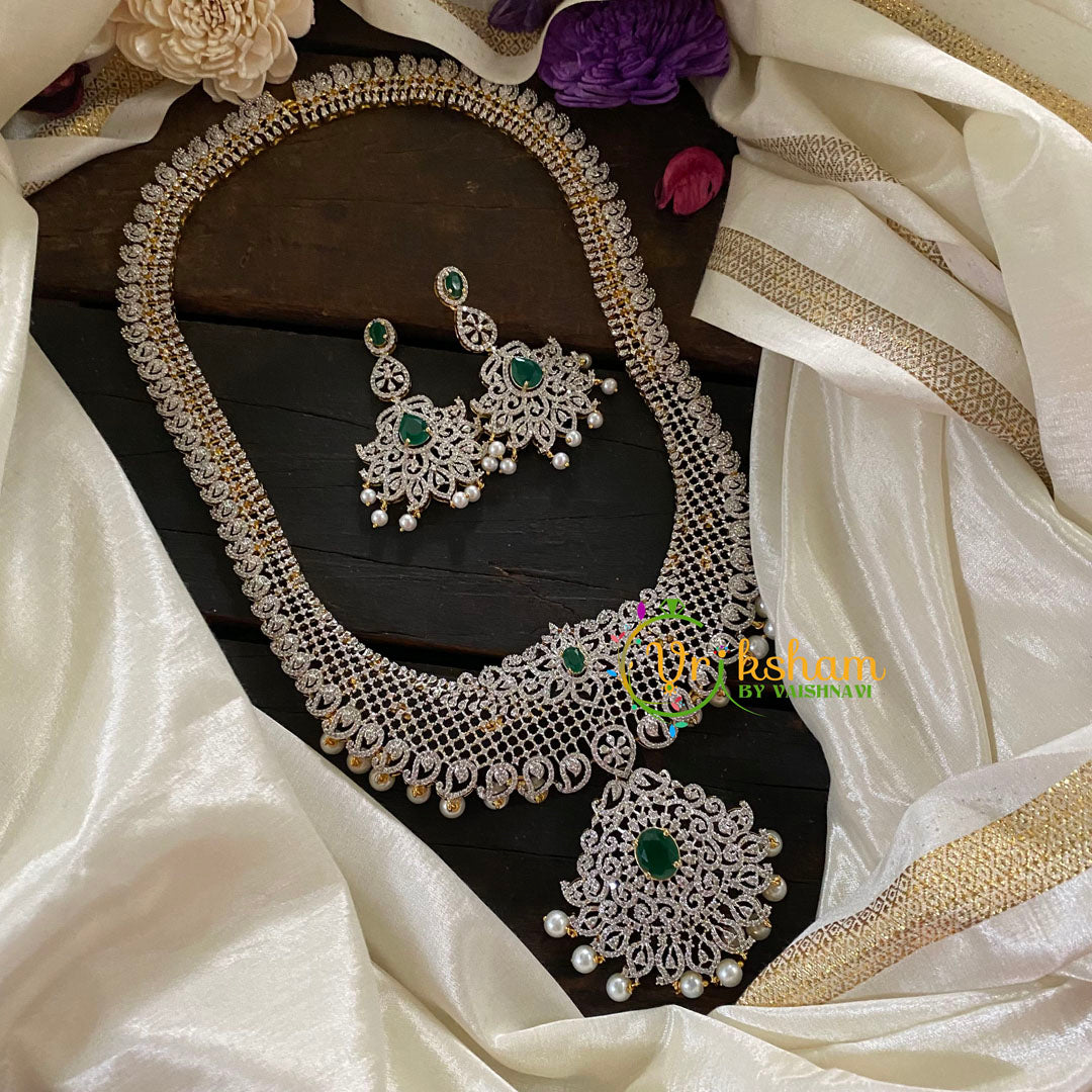 Bridal American Diamond Haram-Green-G6891