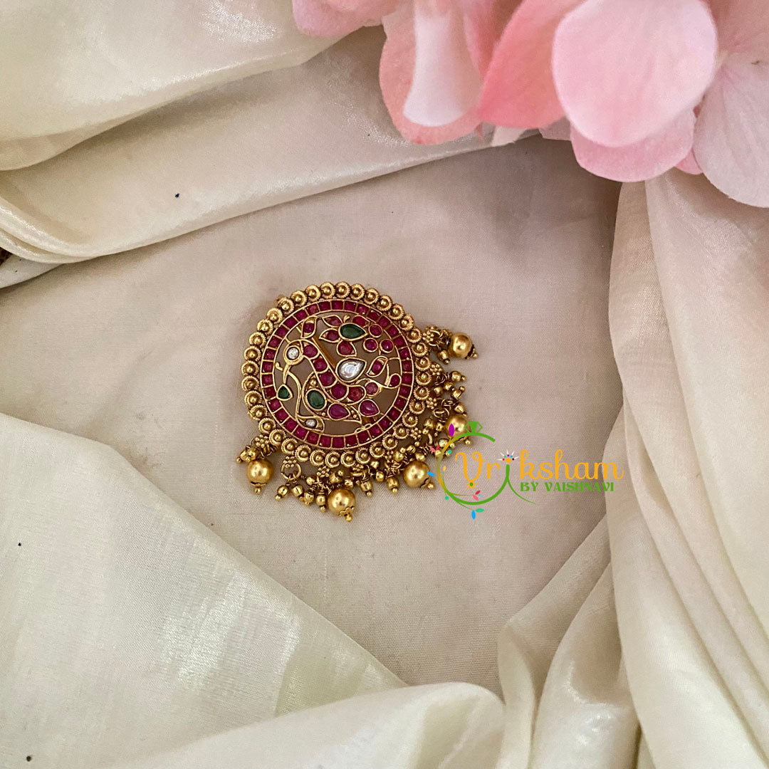 Premium Kemp Single Jada Billai -Bun Billai -Gold Bead-G9182