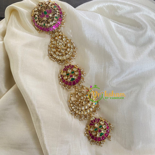 Precious Jadau Kundan Bridal Jada Billai-Hair Accessory-J681