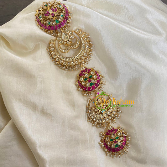 Precious Jadau Kundan Bridal Jada Billai-Hair Accessory-J682