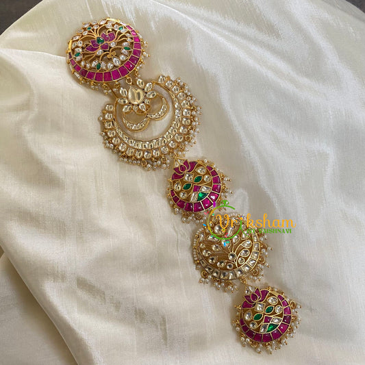 Precious Jadau Kundan Bridal Jada Billai-Hair Accessory-J685