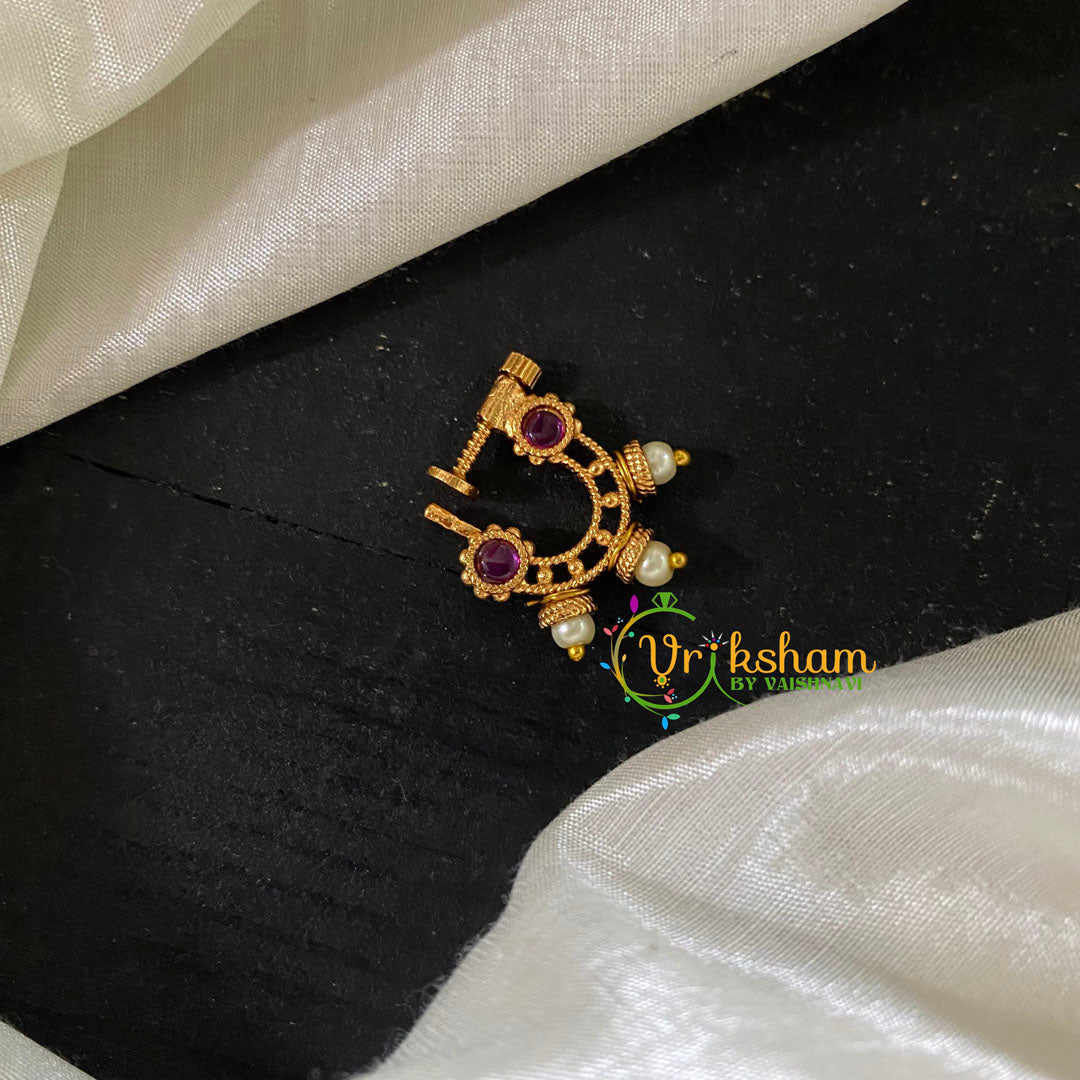 Premium Gold Nath / Nose pin -G9290 – vrikshamindia