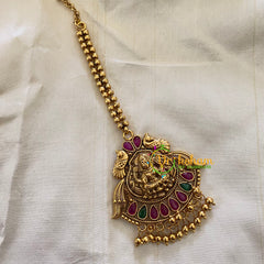 Premium Lakshmi AD Stone Maang Tikka -Ghungroo -G7133