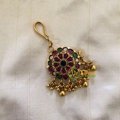Elegant AD stone Maang Tikka - Short Tikka -Ghungroo-G7087