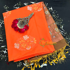Fanta Orange Soft Silk Saree-VS45