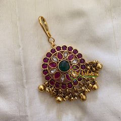 Elegant AD stone Maang Tikka - Short Tikka -Ghungroo-G7071