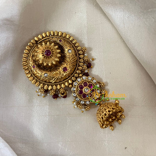 Antique Bridal Jada Bun Billai- Jhumka Jada Billai -Chandh-G9864