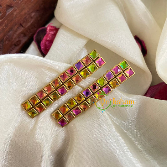 Kundan Hair Clip-Unicorn -Square-H189