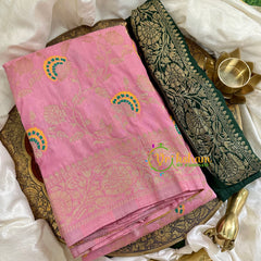 Rose Semi Benarasi Saree -VS1653