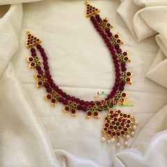 Traditional Kemp Bead Neckpiece- Red -G7173