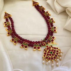 Traditional Kemp Bead Neckpiece- Red -G7173