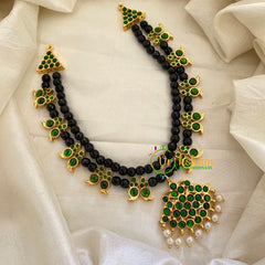 Traditional Kemp Bead Neckpiece- Blue Green -G7172