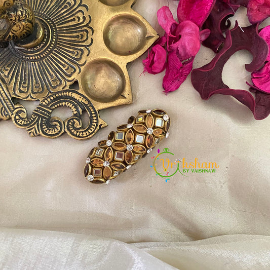 Silk Thread Kundan Saree Pin --G9394