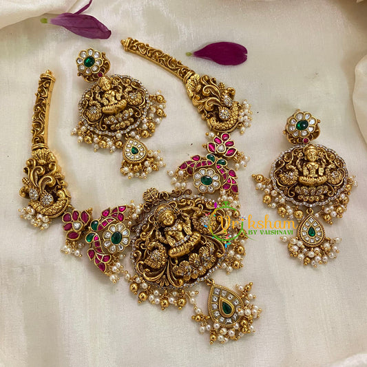 Lakshmi Jadau Kundan Short Neckpiece-J962