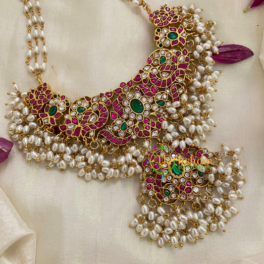 Precious Jadau Kundan Guttapusalu Neckpiece -J971