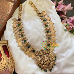 Antique Gold Lakshmi Coin 1gm gold Temple Haram-G9437