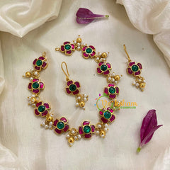 Exquisite Jadau Kundan Short Neckpiece - J995