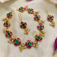 Exquisite Jadau Kundan Short Neckpiece - J995