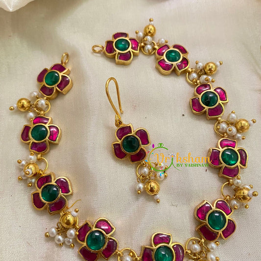 Exquisite Jadau Kundan Short Neckpiece - J995