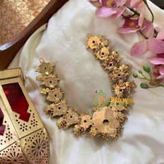 Antique Gold Peacock Neckpiece-Mid Length-G9440