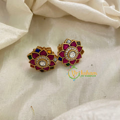 Jadau Kundan Floral Studs-J961