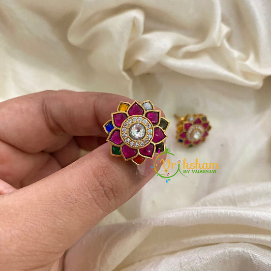 Jadau Kundan Floral Studs-J961