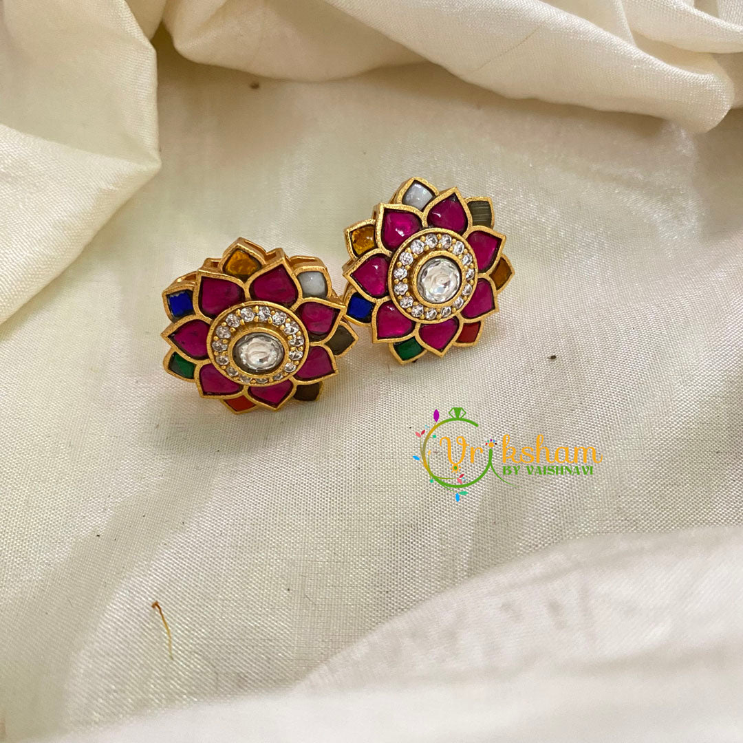 Jadau Kundan Floral Studs-J961