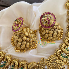 Premium AD Stone Short Neckpiece-Gold-G7260