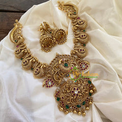 Premium AD Stone Short Neckpiece-Gold-G7266