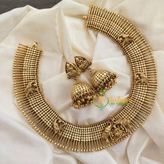 Gold Look Alike Kerala Mullai Mottu Lakshmi Neckpiece -G7276