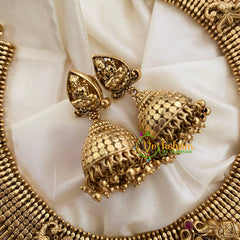 Gold Look Alike Kerala Mullai Mottu Lakshmi Neckpiece -G7276