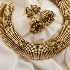 Gold Look Alike Kerala Mullai Mottu Lakshmi Neckpiece -G7276