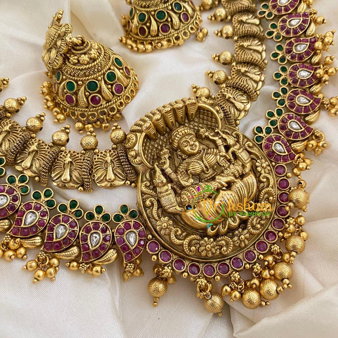 Premium Bridal Lakshmi Temple Neckpiece-G7254